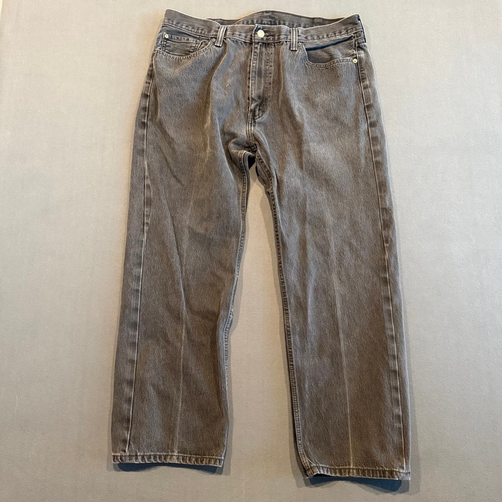 Levi's 505 Regular Fit Jeans Men's 40x30 Faded Black 100% Cotton